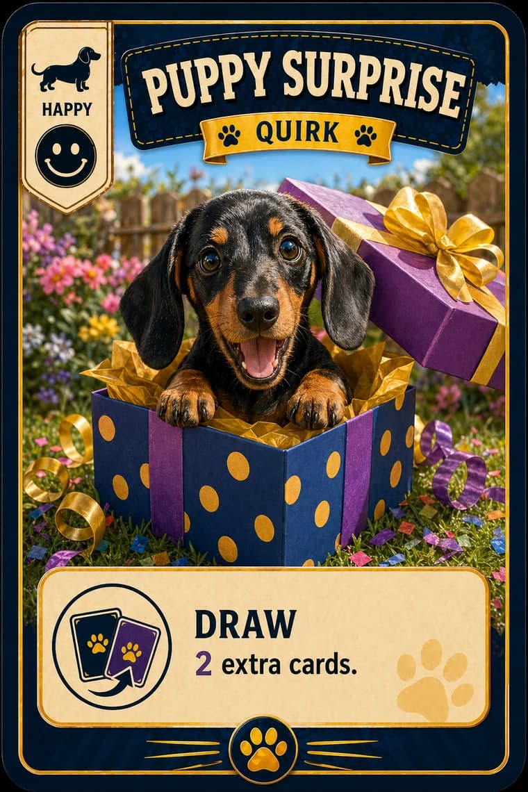 Puppy Surprise quirk card