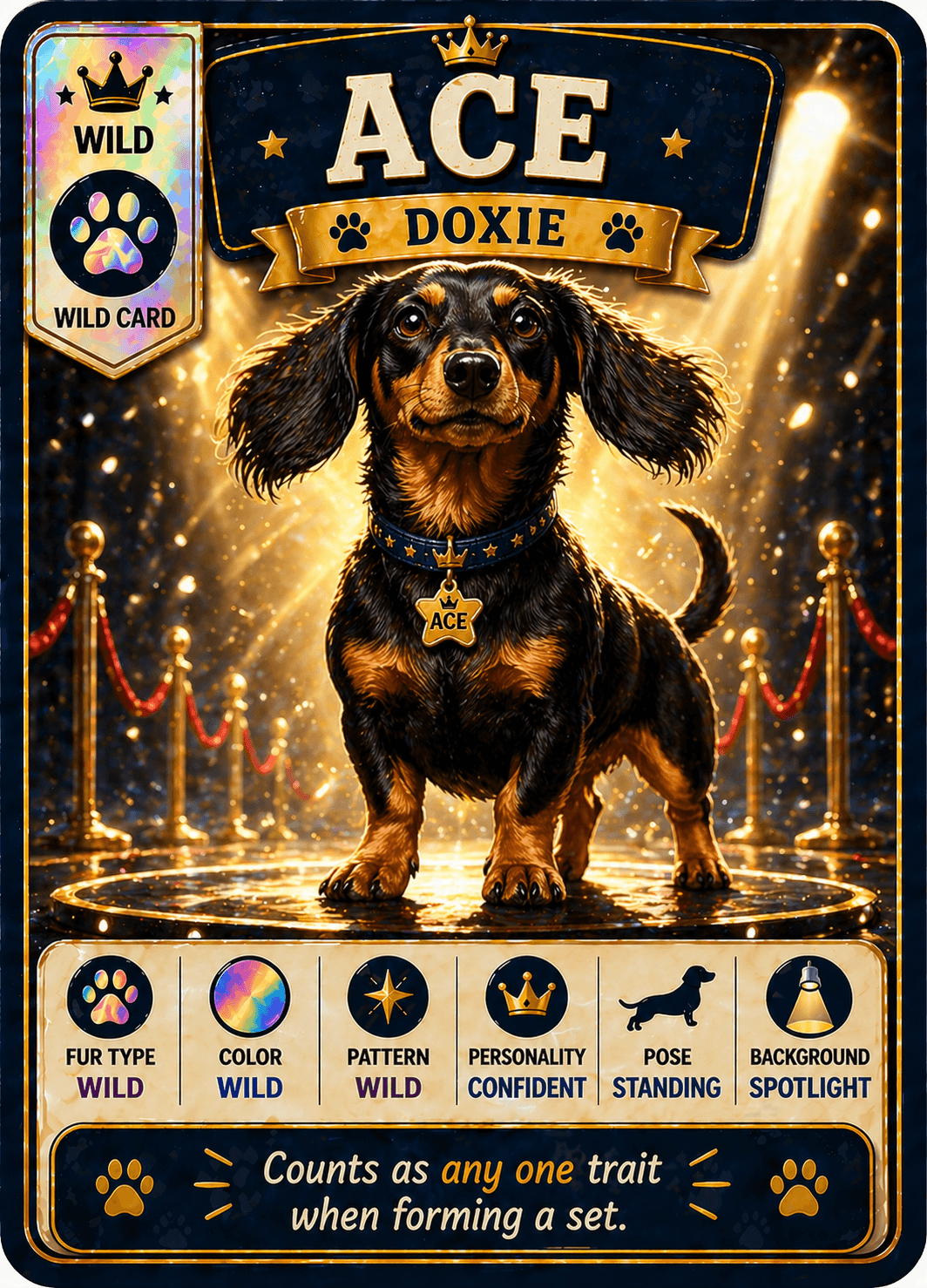 Ace Wild Doxie card